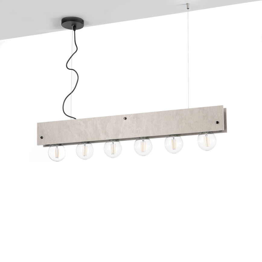 ONLI - Luster na sajli ARGO 6xE27/22W/230V siva