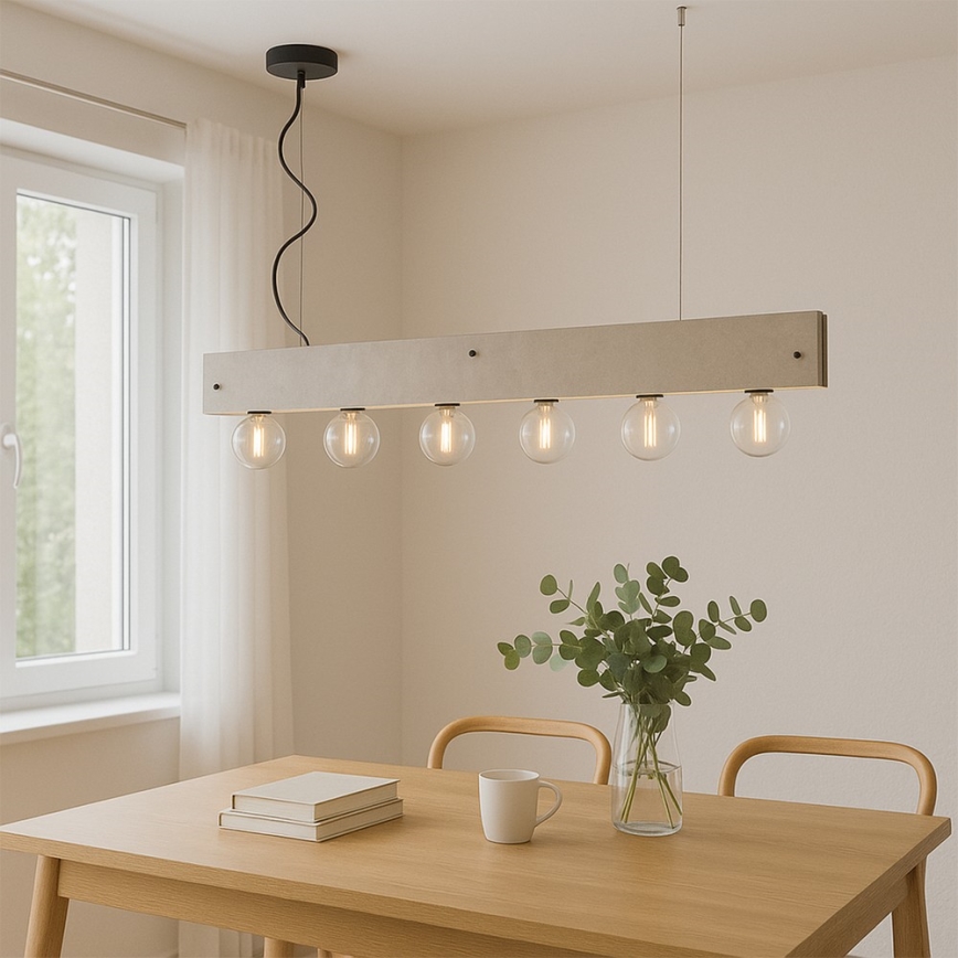 ONLI - Luster na sajli ARGO 6xE27/22W/230V siva