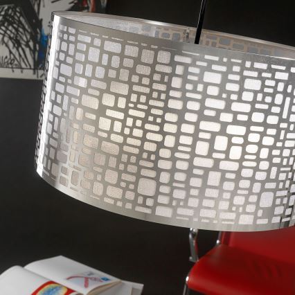 ONLI - Luster na sajli BRUCE 1xE27/15W/230V pr. 45 cm mat krom