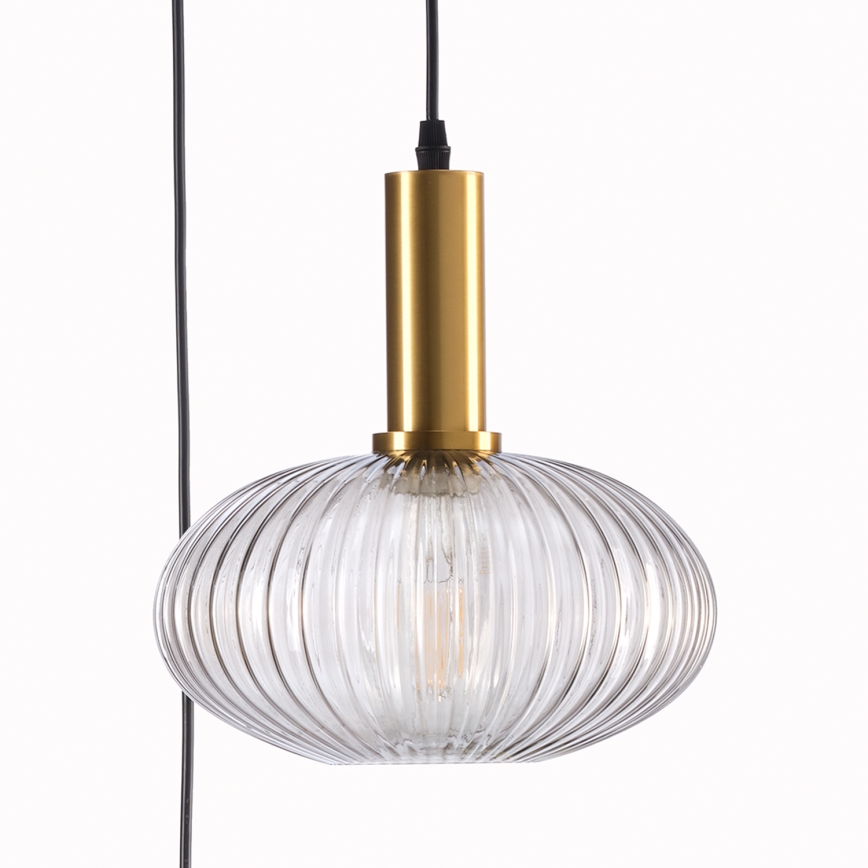 ONLI - Luster na sajli DOROTY 1xE27/22W/230V plava/zlatna