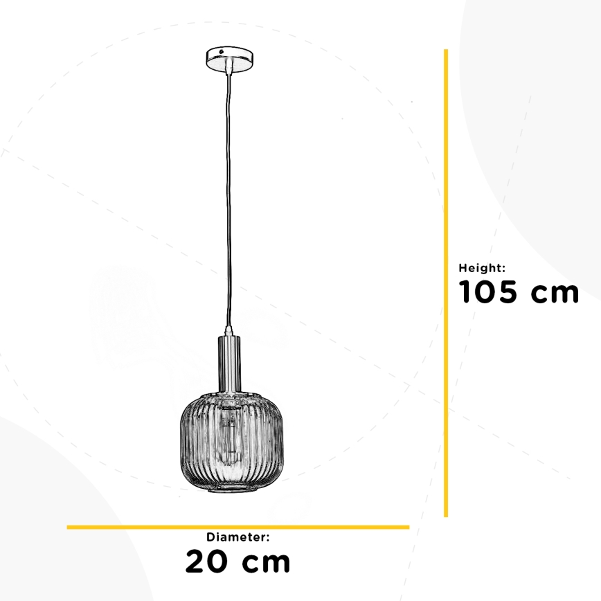 ONLI - Luster na sajli DOROTY 1xE27/22W/230V pr. 20 cm
