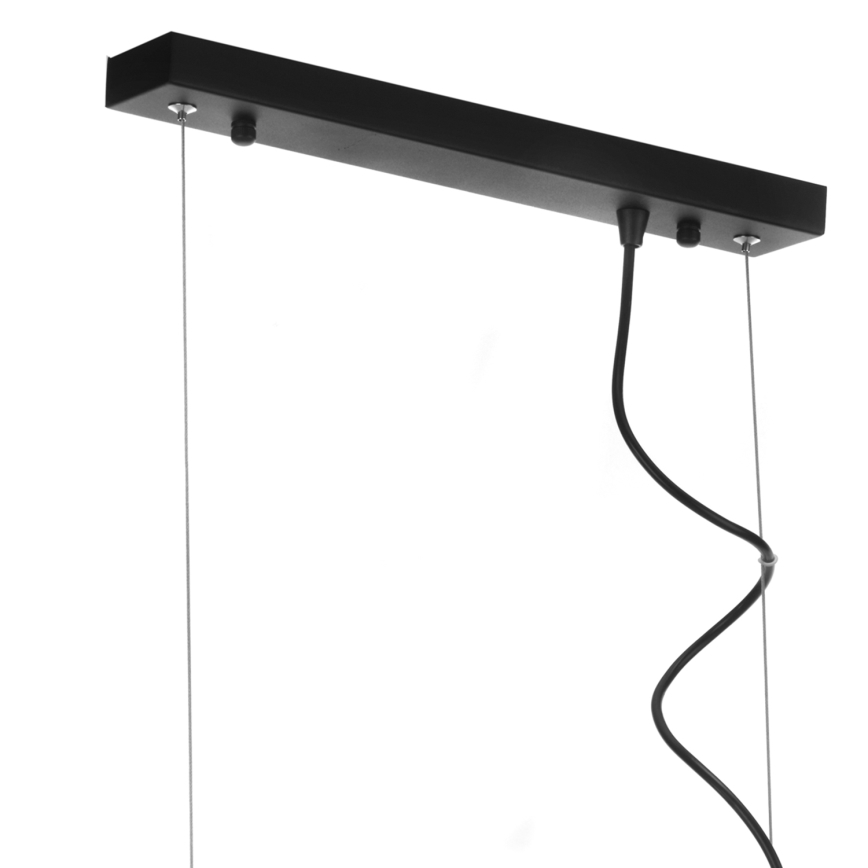 ONLI - Luster na sajli FLOKI 4xE27/15W/230V crna/bakrena