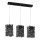 ONLI - Luster na sajli FORESTA 3xE27/15W/230V crna
