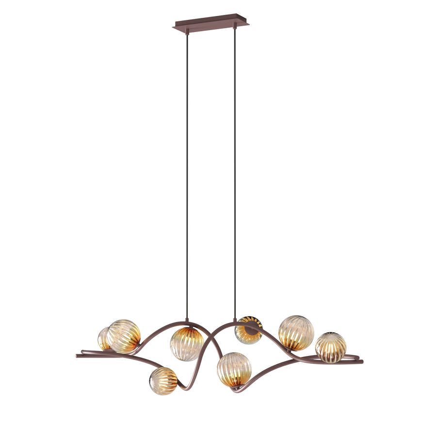 ONLI - Luster na sajli FRIDA 8xG9/10W/230V bakrena