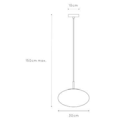 ONLI - Luster na sajli JANET 1xE27/6W/230V pr. 30 cm