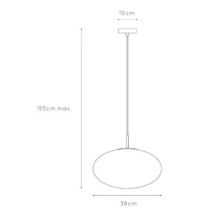 ONLI - Luster na sajli JANET 1xE27/6W/230V pr. 38 cm
