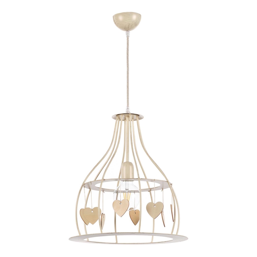 ONLI - Luster na sajli LEONILDE 1xE27/15W/230V bež