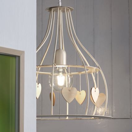 ONLI - Luster na sajli LEONILDE 1xE27/15W/230V bež