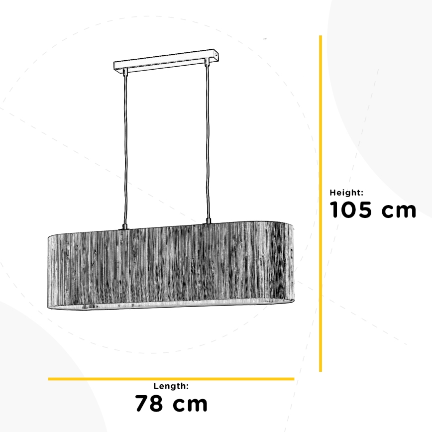 ONLI - Luster na sajli MADU 2xE27/22W/230V