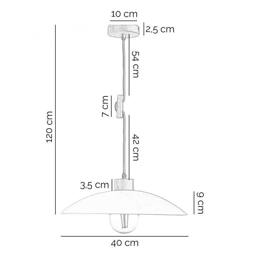 ONLI - Luster na sajli OHANA 1xE27/22W/230V bež