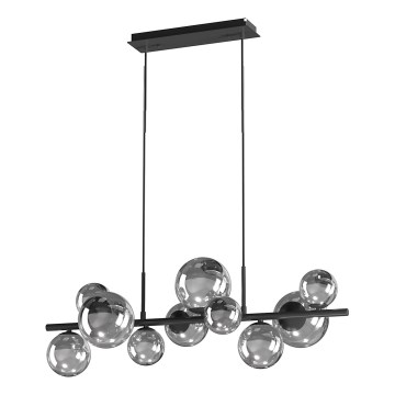 ONLI - Luster na sajli PALOMA 10xG9/10W/230V crna/dimna