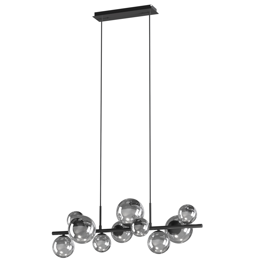 ONLI - Luster na sajli PALOMA 10xG9/10W/230V crna/dimna