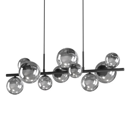 ONLI - Luster na sajli PALOMA 10xG9/10W/230V crna/dimna