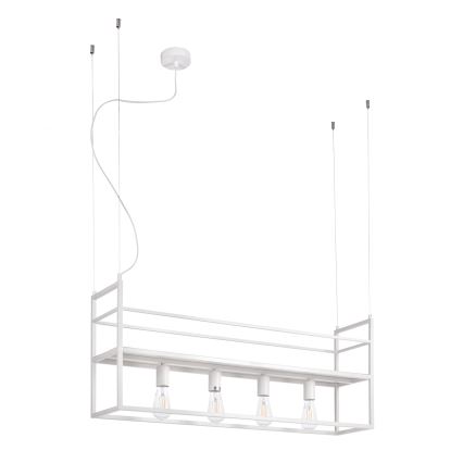 ONLI - Luster na sajli s policom JEFFER 4xE27/22W/230V bijela