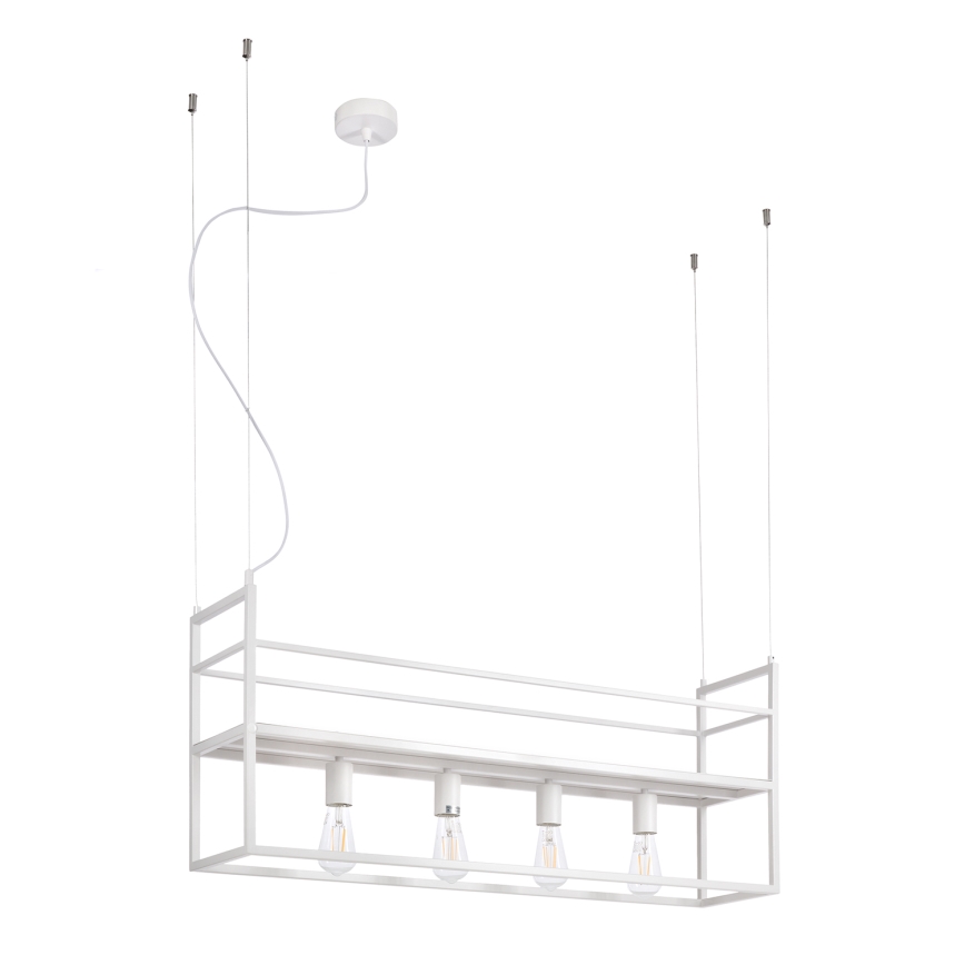 ONLI - Luster na sajli s policom JEFFER 4xE27/22W/230V bijela