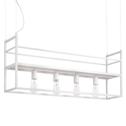 ONLI - Luster na sajli s policom JEFFER 4xE27/22W/230V bijela