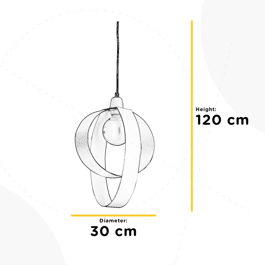 ONLI - Luster na sajli SERENA 1xE27/22W/230V bijela