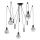 ONLI - Luster na sajli SPIDER 5xE27/15W/230V pauk crna