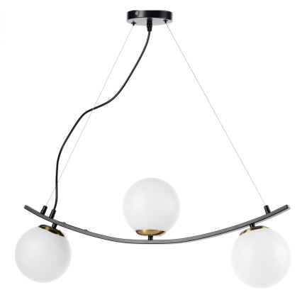 ONLI - Luster na sajli TRIO 3xE14/6W/230V crna
