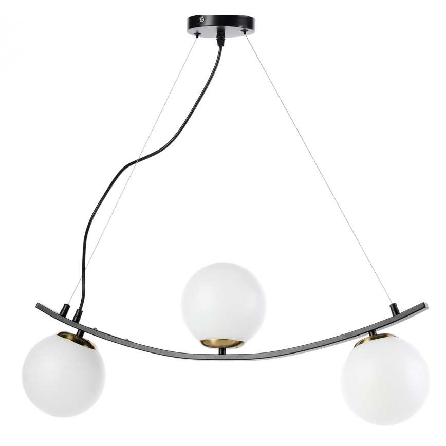 ONLI - Luster na sajli TRIO 3xE14/6W/230V crna