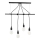 ONLI - Luster na sajli WIRE 4xE27/15W/230V crna