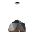 ONLI - Luster na sajli YONG 1xE27/22W/230V crna pr. 46 cm