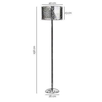 ONLI - Podna lampa BRUCE 1xE27/15W/230V mat krom