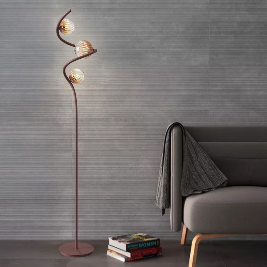 ONLI - Podna lampa FRIDA 3xG9/10W/230V bakrena