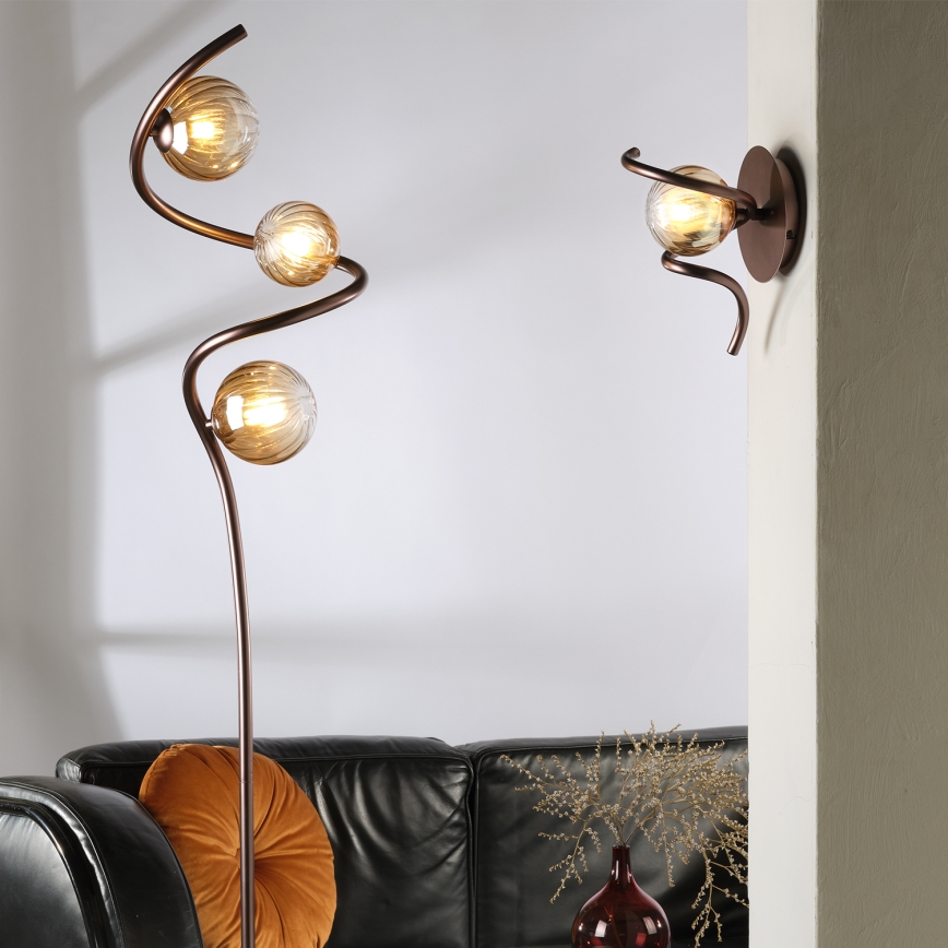 ONLI - Podna lampa FRIDA 3xG9/10W/230V bakrena