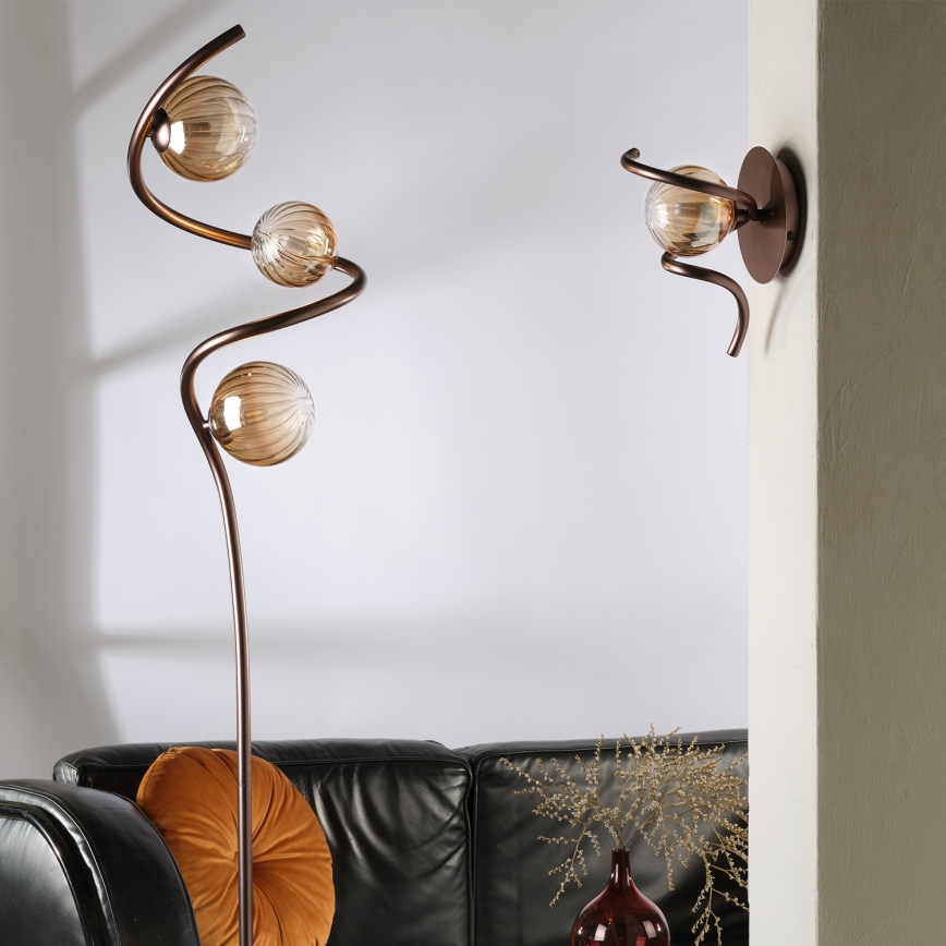 ONLI - Podna lampa FRIDA 3xG9/10W/230V bakrena