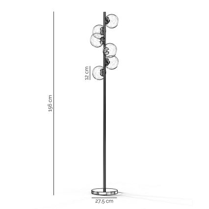 ONLI - Podna lampa KIMBERLY 6xG9/6W/230V sjajni krom
