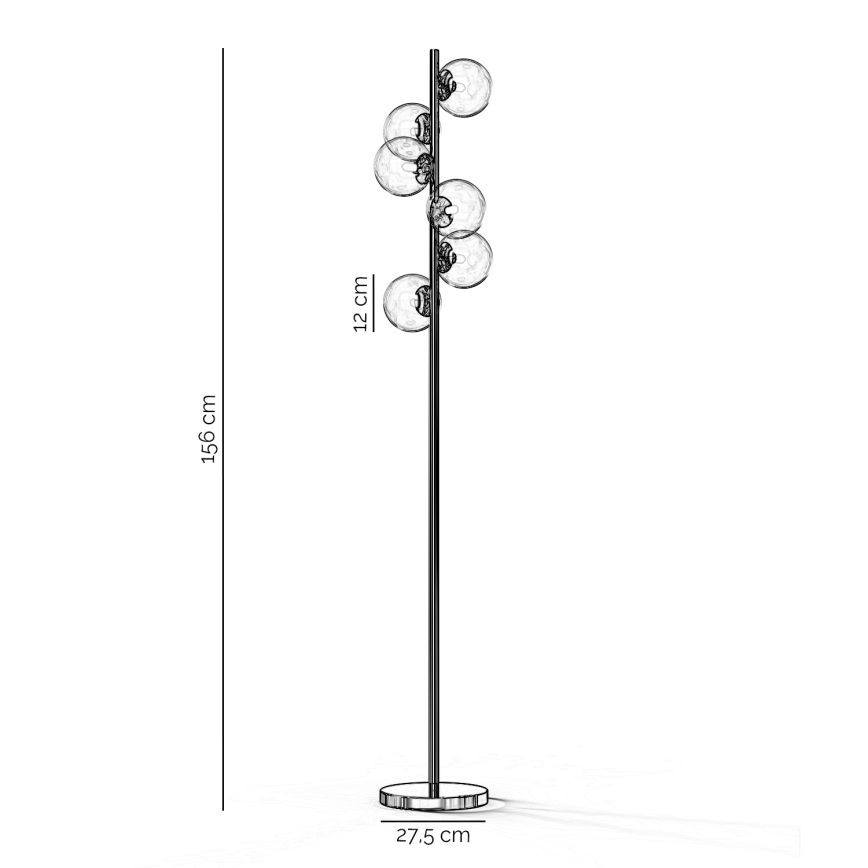 ONLI - Podna lampa KIMBERLY 6xG9/6W/230V sjajni krom
