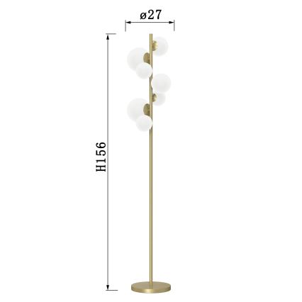 ONLI - Podna lampa PALOMA 7xG9/10W/230V zlatna