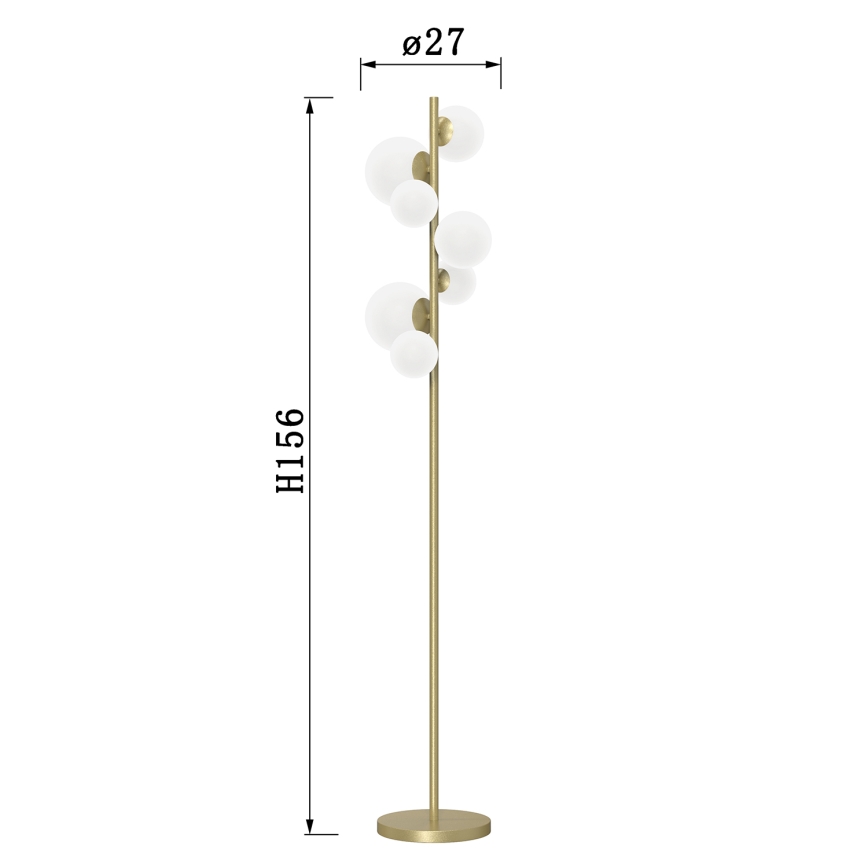 ONLI - Podna lampa PALOMA 7xG9/10W/230V zlatna