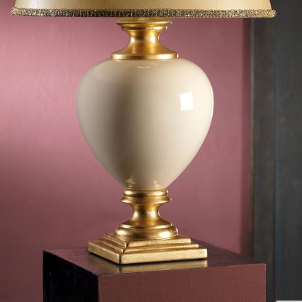 ONLI - Stolna lampa AMADEUS 1xE27/15W/230V 72 cm bež/zlatna