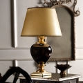 ONLI - Stolna lampa AMADEUS 1xE27/15W/230V 72 cm crna/zlatna