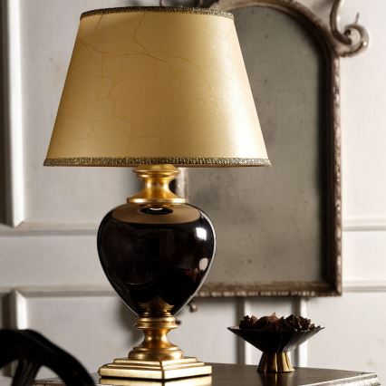 ONLI - Stolna lampa AMADEUS 1xE27/15W/230V 72 cm crna/zlatna
