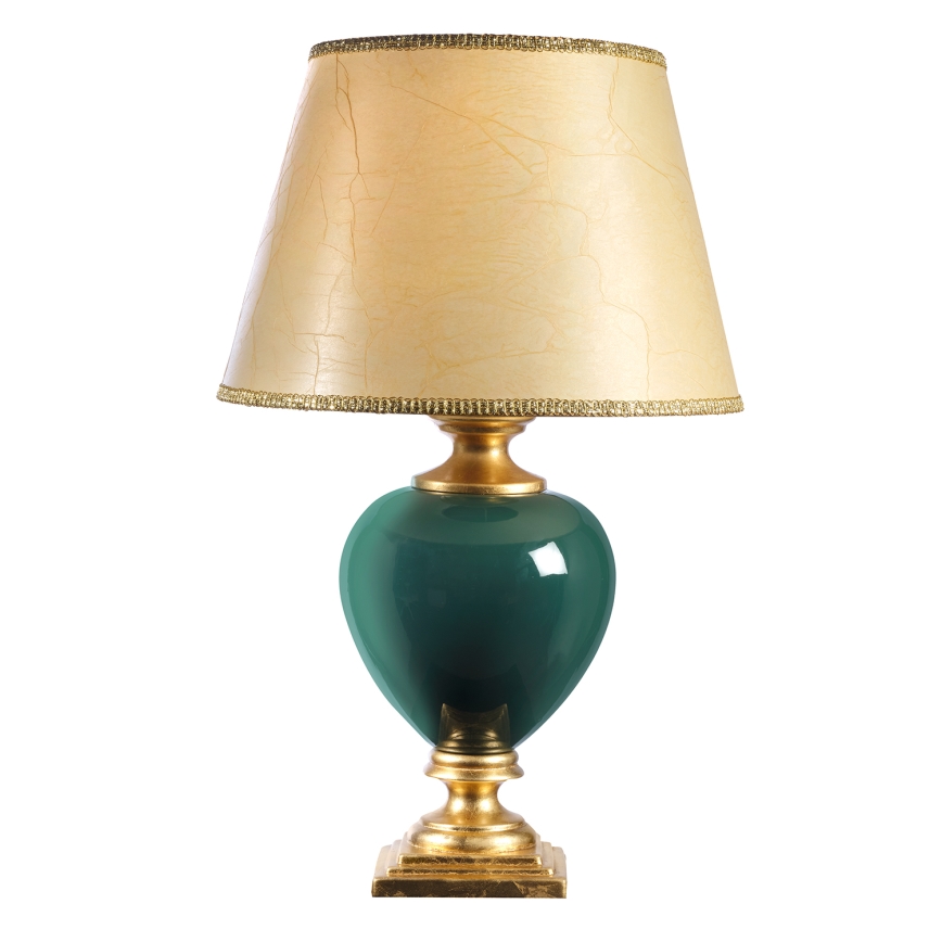 ONLI - Stolna lampa AMADEUS 1xE27/15W/230V 72 cm zelena/zlatna