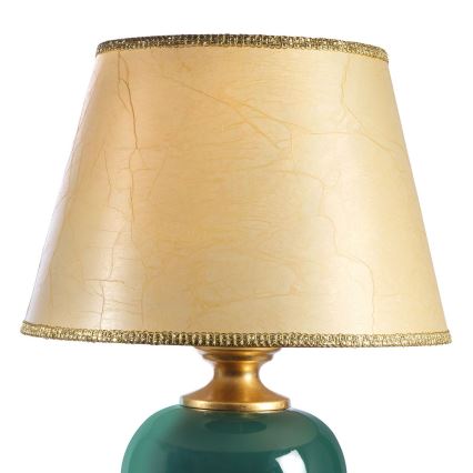 ONLI - Stolna lampa AMADEUS 1xE27/15W/230V 72 cm zelena/zlatna