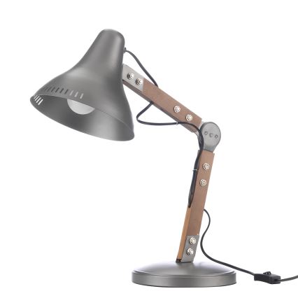 ONLI - Stolna lampa ARCHITETTO 1xE27/22W/230V 62 cm siva/smeđa