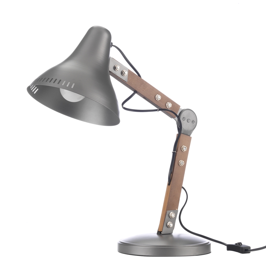ONLI - Stolna lampa ARCHITETTO 1xE27/22W/230V 62 cm siva/smeđa