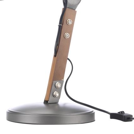 ONLI - Stolna lampa ARCHITETTO 1xE27/22W/230V 62 cm siva/smeđa