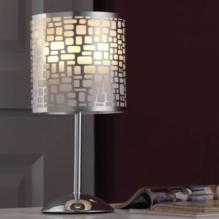 ONLI - Stolna lampa BRUCE 1xE27/15W/230V 40 cm mat krom