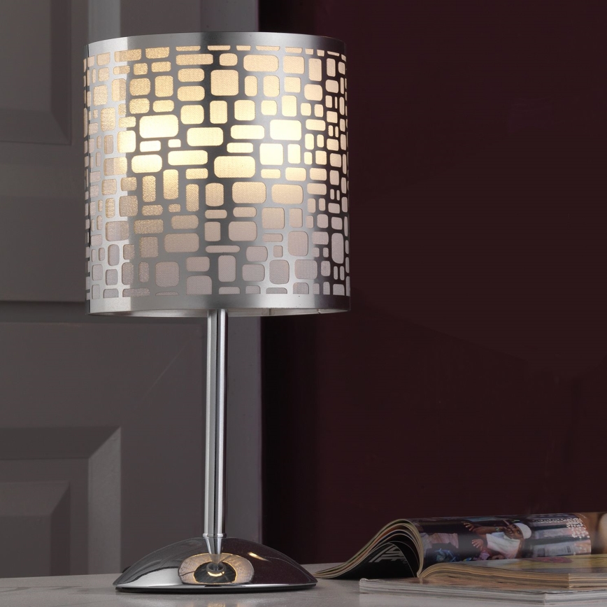 ONLI - Stolna lampa BRUCE 1xE27/15W/230V 40 cm mat krom