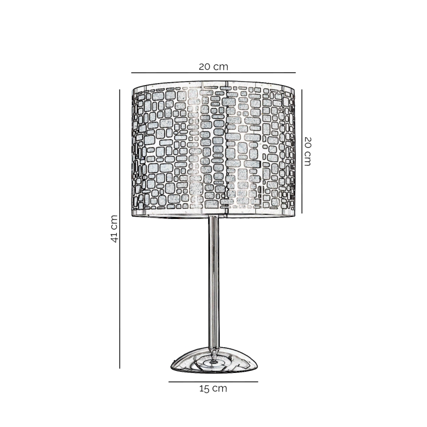 ONLI - Stolna lampa BRUCE 1xE27/15W/230V 40 cm mat krom
