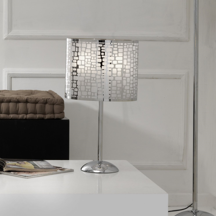 ONLI - Stolna lampa BRUCE 1xE27/15W/230V 52 cm mat krom