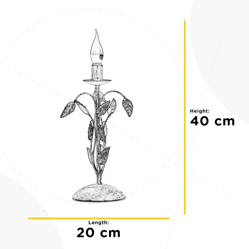 ONLI - Stolna lampa COLLANA 1xE14/6W/230V 40 cm brončana