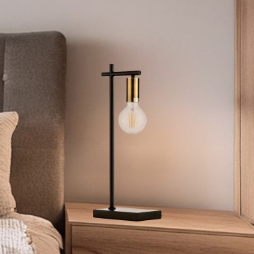 ONLI - Stolna lampa CROSS 1xE27/22W/230V crna/mesing