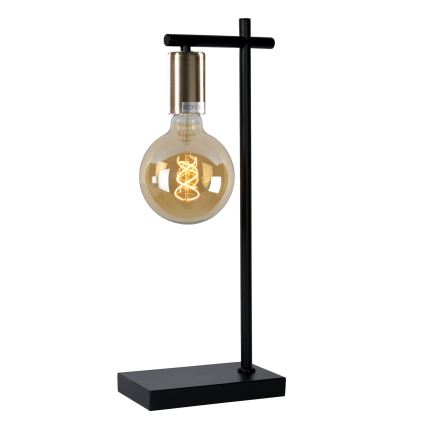 ONLI - Stolna lampa CROSS 1xE27/22W/230V crna/mesing