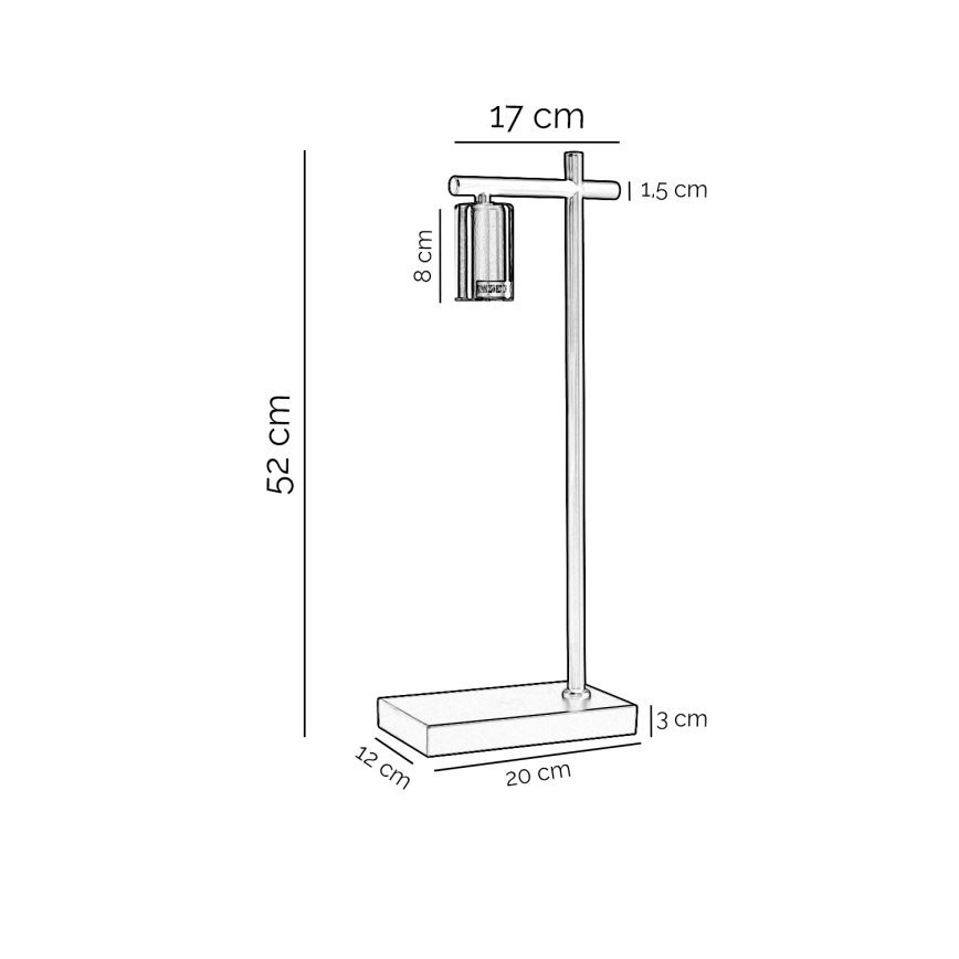 ONLI - Stolna lampa CROSS 1xE27/22W/230V crna/mesing